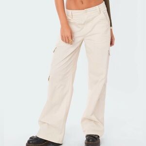 Edikted beige cargo pants - XS